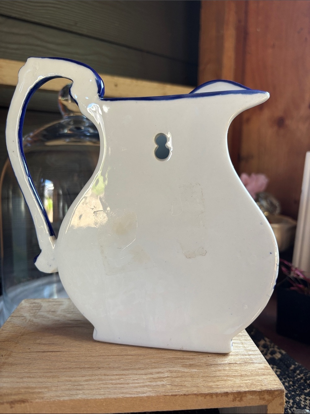 Blue and White Bombay Company  Ceramic Wall Pocket ✨ - Picture 3 of 6